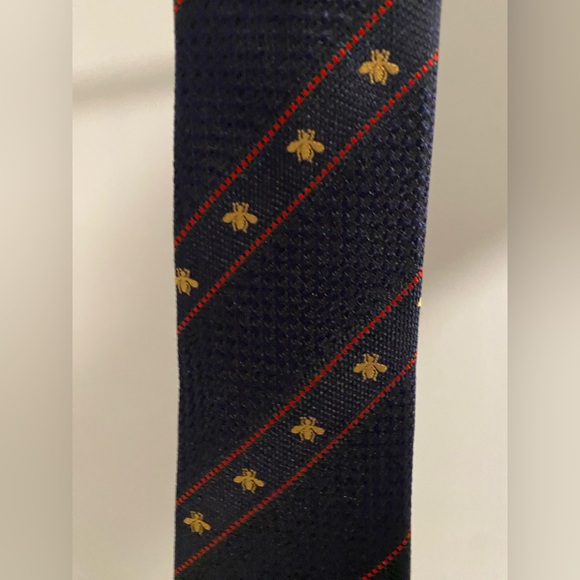 NWOT Gucci Men’s Bee Web Silk Tie - Picture 5 of 9